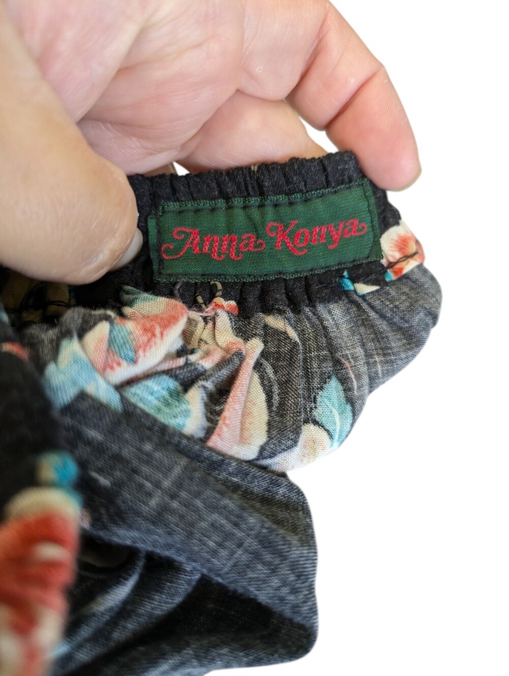 Anna Konya Tiered Full Circle Skirt OS Hawaiian Tropical Woody Wagon Tiki VTG - Picture 8 of 10